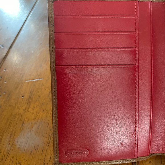 Coach Brown Signature Canvas Small Cardholder Wallet - Picture 6 of 16